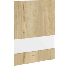 Dekoratívna doska s kresbou dreva a bielym pruhom