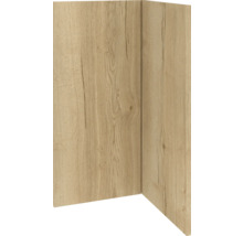 Rohový panel s drevenou štruktúrou