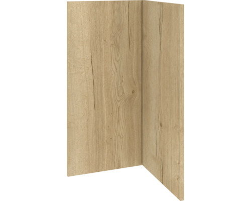 Rohový panel s drevenou štruktúrou