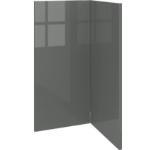 Sivá nábytková čelná strana s vysokým leskom