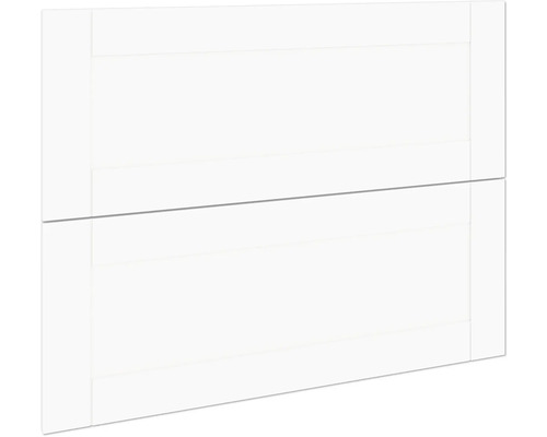 Detailný záber bielej nábytkovej prednej strany s úchytkou