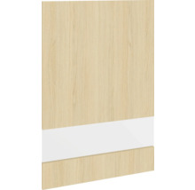 Nábytkové dvierka s dreveným vzhľadom a sklenenou vložkou