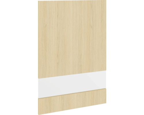 Nábytkové dvierka s dreveným vzhľadom a sklenenou vložkou