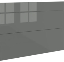 Sivý kuchynský predný panel s vysokým leskom s tromi zásuvkami