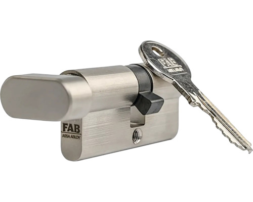 Bezpečnostná cylindrická vložka FAB 2, 30+35, s gombíkom, 3 kľúče, L92SB11312.1140 Profilový valec s kľúčom, logo FAB Assa Abloy