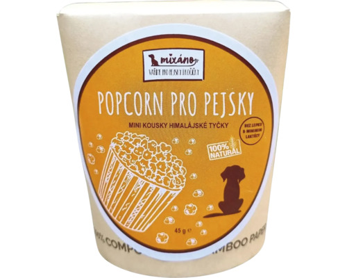 Mixano Popcorn pre psy v papierovom obale