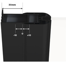 Detailný pohľad na profil s rozmermi