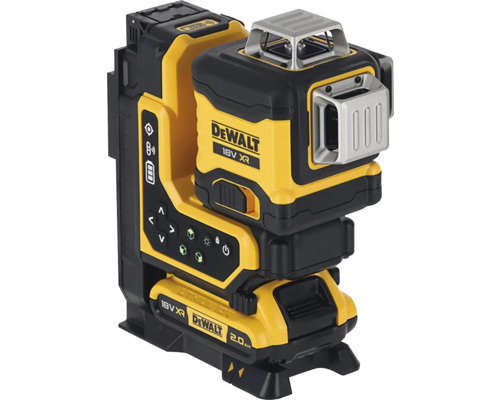 Aku krížový laser DeWalt DCLE34035D1 360° 18V zelený lúč s diaľkovým ovládaním DeWalt 18V XR čiarový laser