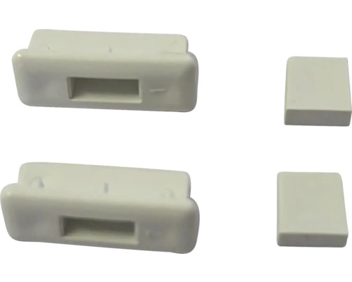 Koncovka a aretácia textilnej pásky biela - 2ks Plastové krytky na nábytok