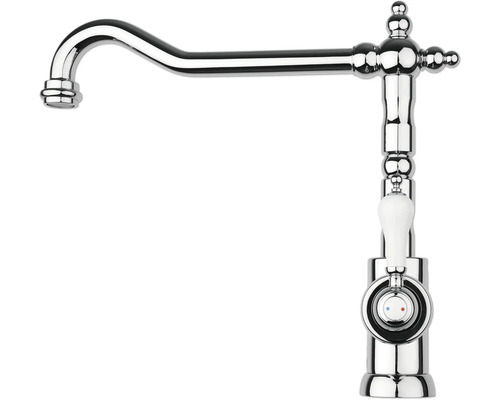 Vodovodný kohútik so zakriveným výtokom a pákou