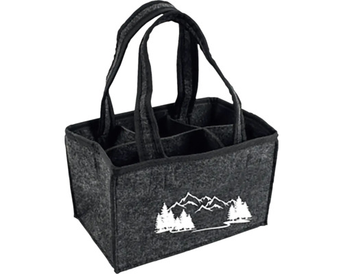 Plstená taška so šiestimi priehradkami a držadlami