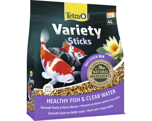 Krmivo pre ryby Tetra Pond Variety Sticks v balení s objemom 4 litre