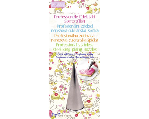 Zdobiaca špička cukrárska nerezová Nerezová cukrárska špička na zdobenie tort