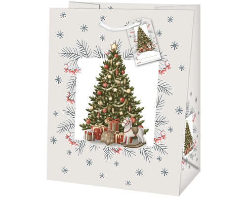 Darčeková taška s vianočným motívom a visačkou