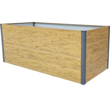 Vyvýšený záhon z imitácie dreva do záhrady