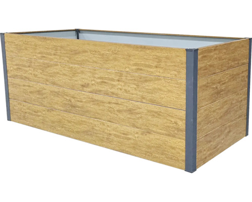 Vyvýšený záhon pozinkovaný 180×70×76 cm drevený dekor Vyvýšený záhon z imitácie dreva do záhrady
