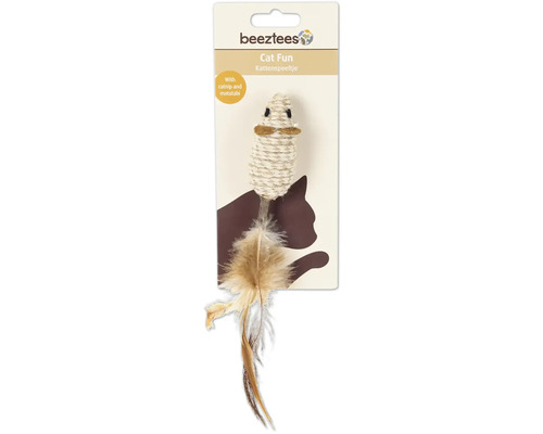 Beeztees hračka pre mačky s pierkami a mačacou mätou
