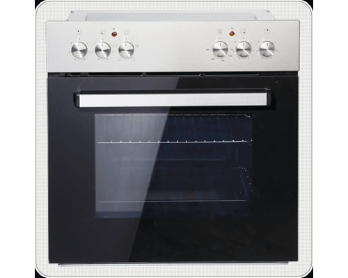 Elektrický sporák s ovládacími gombíkmi a sklenenými dverami