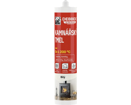 Debbex kachliarsky tmel pre kachle, krby, pece a dymovody, tepelne odolný do 1200 stupňov.
