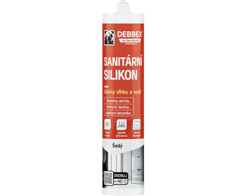 Debbex sanitárny silikón, odolný voči vlhkosti a vode