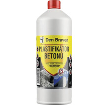 Den Braven plastifikátor do betónu v bielej fľaši s červeným uzáverom