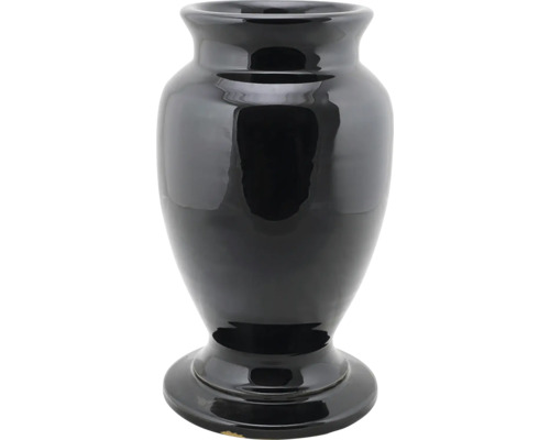 Čierna keramická váza