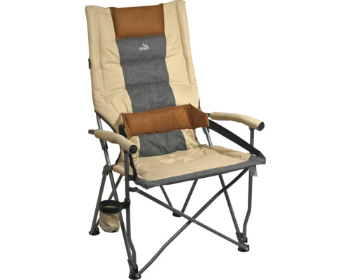 Stolička outdoorová skladacia Grant 62 x 65 x 107 cm Kempingová stolička s držiakom na nápoje