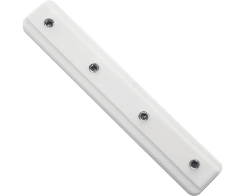 Spojka Model VII - 1 ks Biela krycia lišta so štyrmi otvormi na skrutky
