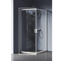 Sprchovací kút s posuvnými dverami a sprchovou súpravou