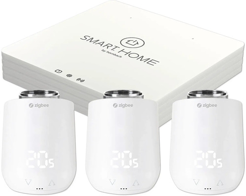 Sada termostatických hlavíc inteligentnej domácnosti so štandardom Zigbee a bránou
