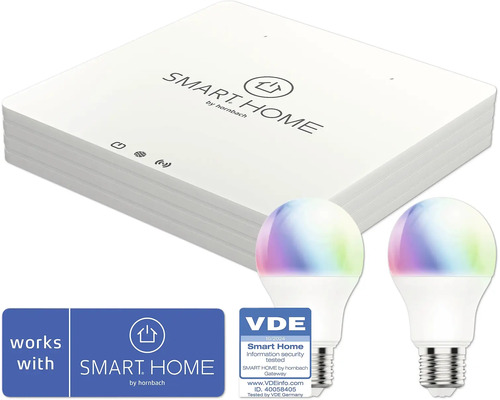 Smart Home Gateway s dvoma LED žiarovkami