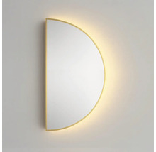 Polkruhové nástenné zrkadlo s osvetlením