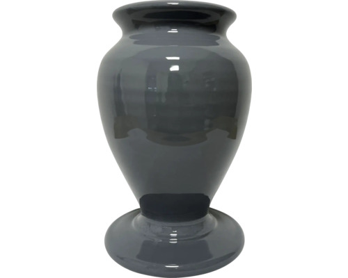 Sivá keramická váza na kvety