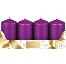 Štyri sviečky v obale s logom Glamour Luxury Candles