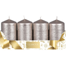 Štyri sviečky v tvare stĺpov v balení