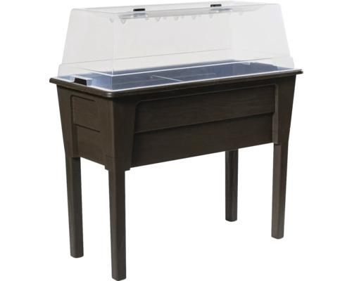 Vyvýšený záhon s priehľadným vekom pre záhradu