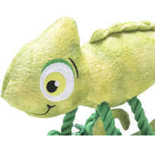 Plyšový chameleón s povrazovými nohami