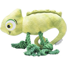 Plyšový chameleon s povrazovými nohami ako hračka