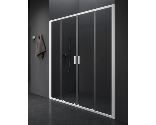 Sprchové dvere do niky RAVAK Blix II 200 cm farba rámu biela dekor skla číre sklo 0YMK0E00Z1 Sprchové dvere s rámom a sklenenými panelmi v kúpeľni