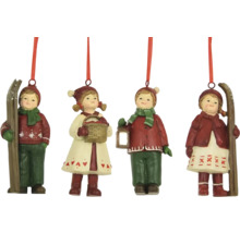 Sada vianočných ozdôb s figúrkami v zimnom vzhľade