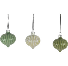 Tri ozdobné vianočné gule so závesom