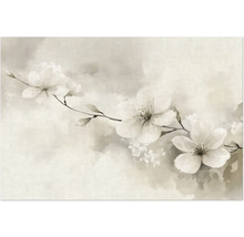 Ilustrácia kvitnúcich vetiev na svetlom pozadí