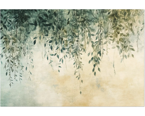 Ilustrácia visiacich konárov s listami