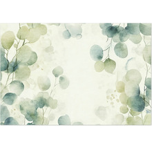 Akvarelová ilustrácia listov eukalyptu