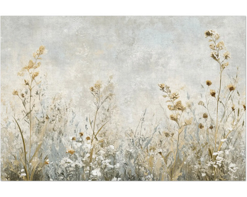 Maľba lúky s divokými kvetmi