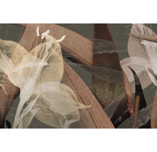 Abstraktný kvetinový vzor s okvetnými lístkami a listami