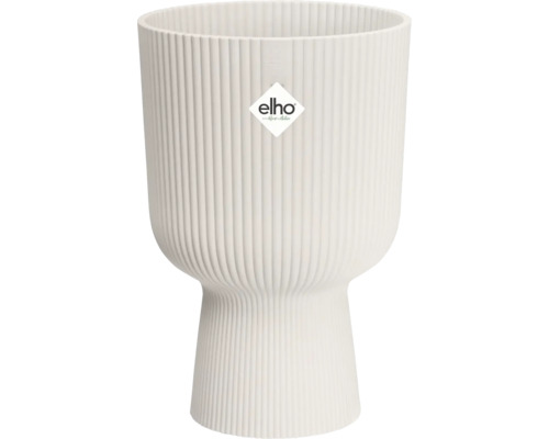 Obal na kvetináč Vibes Fold Coupe Ø 14 cm biely Kvetináč Elho s rebrovanou textúrou