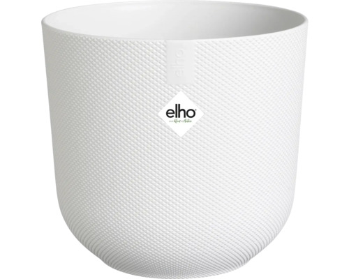 Biely kvetináč Elho s kosoštvorcovým vzorom