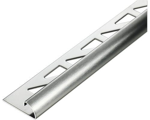 Lišta Akkit nerez oblá 10x3000 mm strieborná Kovový obkladový profil