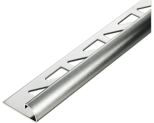 Lišta Akkit nerez oblá 12,5x3000 mm strieborná Kovový obkladový profil